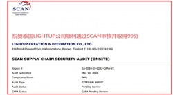 祝賀泰國LIGHTUP公司2026年快速通過SCAN驗廠審核并取得99分
